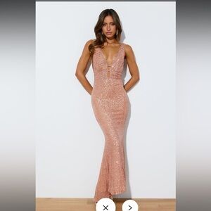 HELLO MOLLY Midnight Fun Maxi Dress Gold - XS